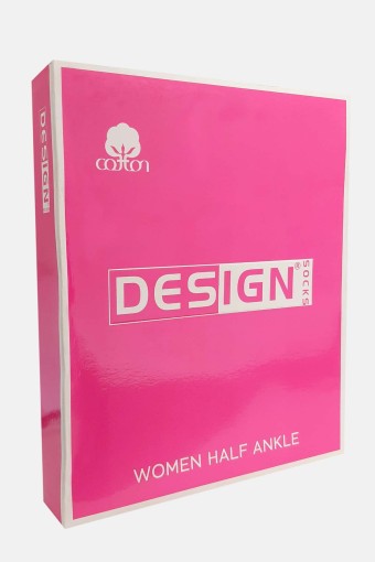 DESIGN - Desıgn Kadın Yarım Konç Kaktüs Desenli Pamuklu (1)