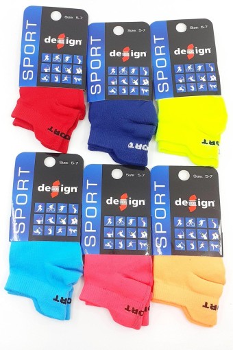 DESIGN - Design Kız Çocuk Patik Çorap Tactel - Asorti - 1