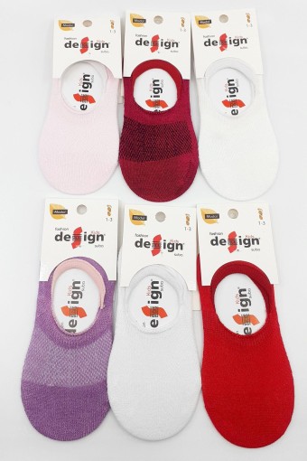 DESIGN - Design Kız Çocuk Babet Çorap Suba Lacoste - Asorti - 1