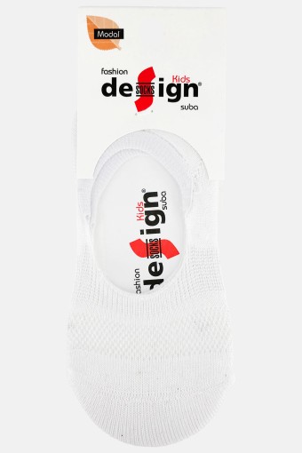 DESIGN - Design Unisex Çocuk Babet Çorap Suba Lacoste - Beyaz - 1