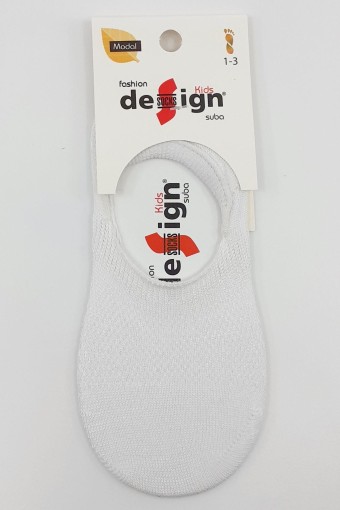 DESIGN - Design Kız Çocuk Babet Çorap Suba Lacoste - Beyaz - 9