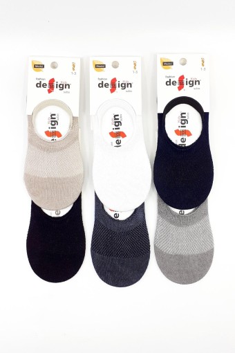 DESIGN - Design Kız Çocuk Babet Çorap Suba Lacoste - Krem/Gold - 1