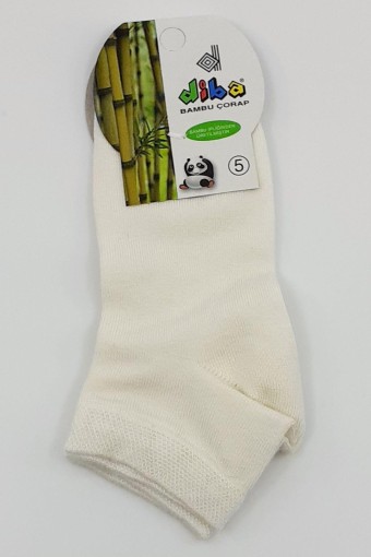 DİBA - Diba Erkek Çocuk Patik Çorap Düz Bambu - Kemik - 0