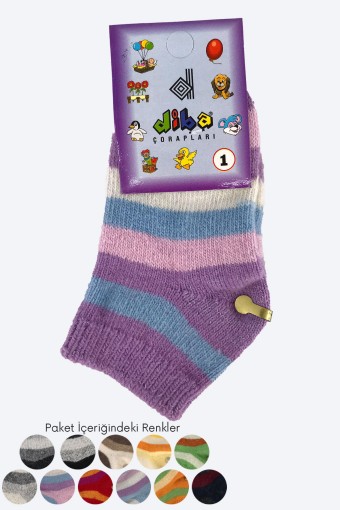 DİBA - Diba Kız Çocuk Patik Çorap Lambswool Likralı Çemberli