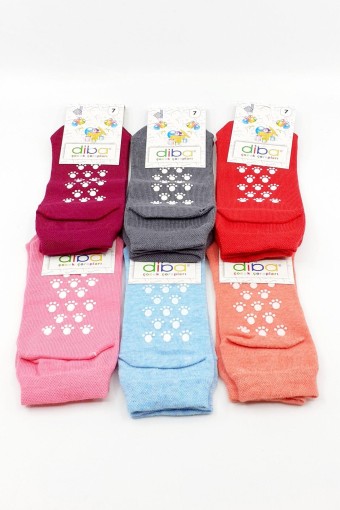 DİBA - Diba Unisex Bebek Patik Penye Likralı Tabanı Baskılı - Asorti - 0