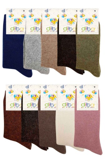 DİBA - Diba Unisex Çocuk Soket Çorap Lambswool Lykralı - Asorti - 1 (1)