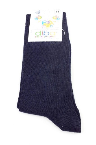 DİBA - Diba Unisex Çocuk Soket Çorap Penye Likralı Düz - Asorti - 9 (1)