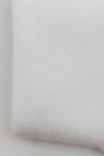 DİBA - Diba Unisex Çocuk Soket Çorap Penye Likralı Düz - Beyaz - 0 (1)