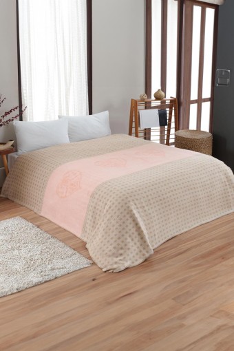 DİNARSU - Dinarsu Battaniye Çift Kişilik Kalpli Kareli Becky Pamuklu (1)