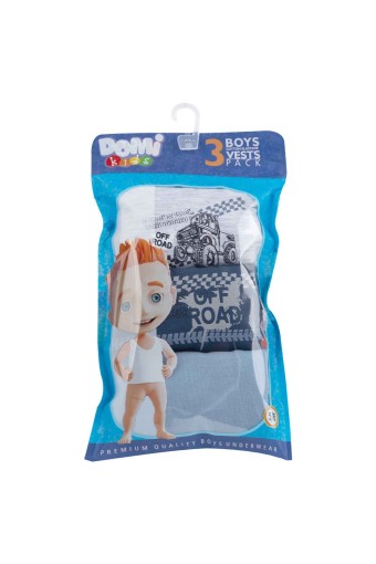 Domi - Domi Kids Erkek Çocuk Atlet 3'lü - Asorti (1)