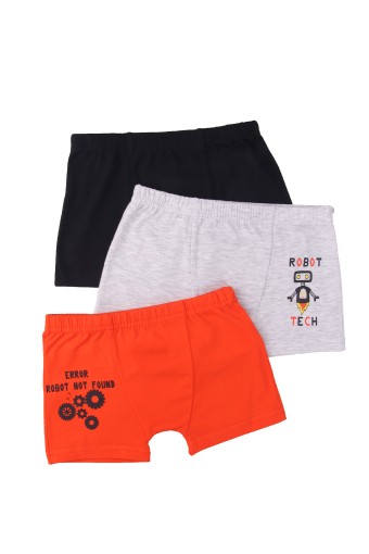 Domi - Domi Kids Erkek Çocuk Boxer 3'lü - Asorti