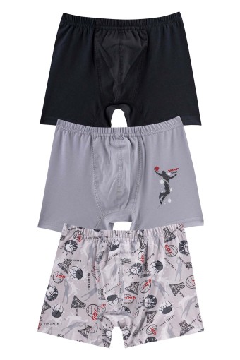Domi - Domi Kids Erkek Çocuk Boxer 3'lü - Asorti