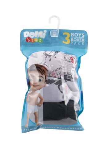 Domi - Domi Kids Erkek Çocuk Boxer 3'lü - Asorti (1)