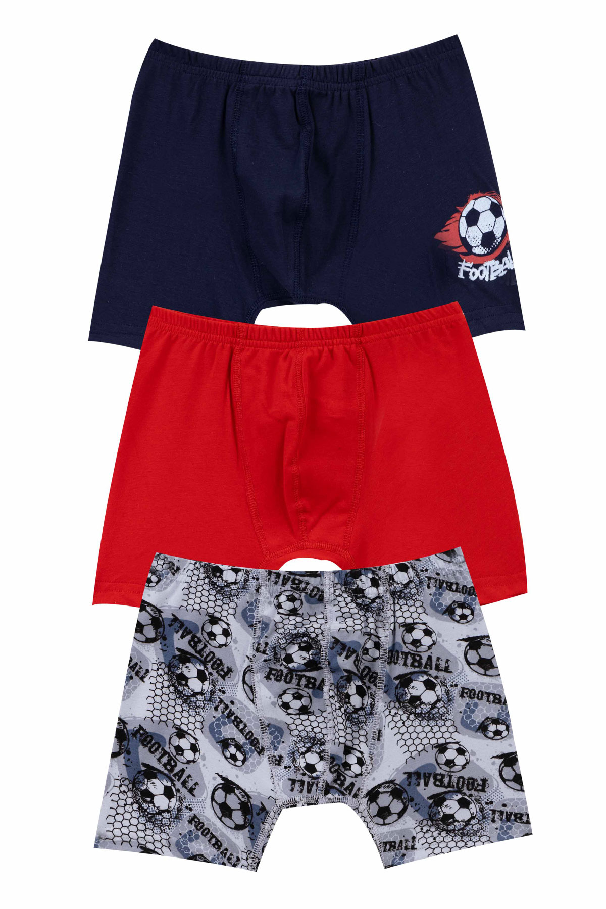 Domi Kids Erkek Çocuk Boxer 3'lü - Asorti - Thumbnail