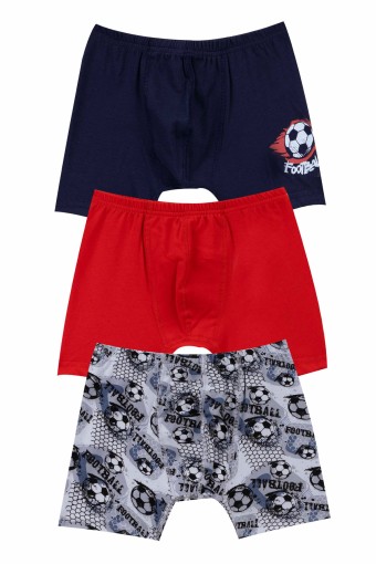 Domi - Domi Kids Erkek Çocuk Boxer 3'lü - Asorti