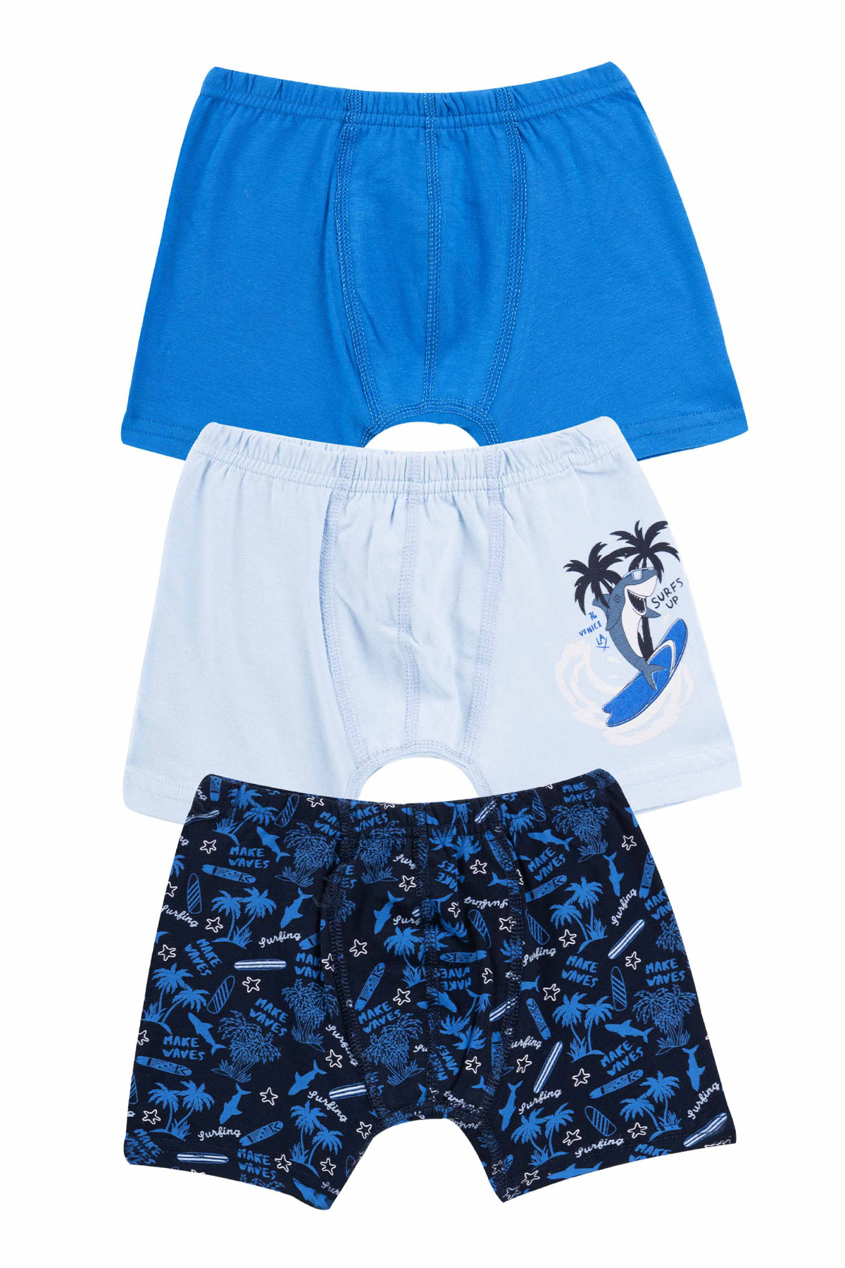 Domi Kids Erkek Çocuk Boxer 3'lü - Asorti - Thumbnail