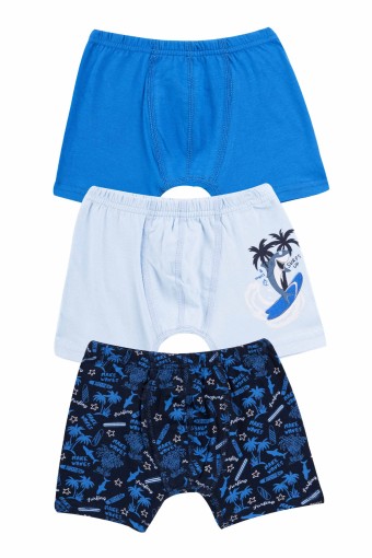 Domi - Domi Kids Erkek Çocuk Boxer 3'lü - Asorti