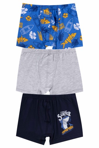 Domi - Domi Kids Erkek Çocuk Boxer 3'lü - Asorti