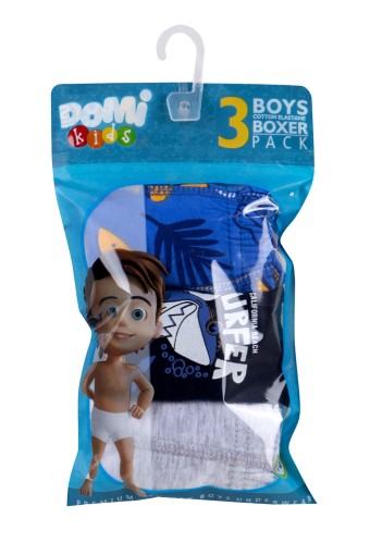 Domi - Domi Kids Erkek Çocuk Boxer 3'lü - Asorti (1)