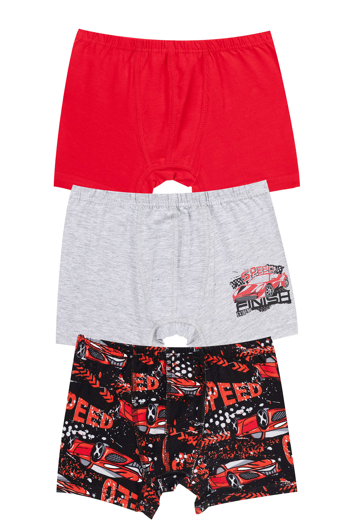 Domi Kids Erkek Çocuk Boxer 3'lü - Asorti - Thumbnail