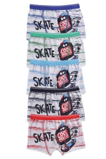 Domi - Domi Kids Erkek Çocuk Boxer Baskılı