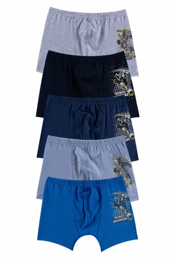 Domi - Domi Kids Erkek Çocuk Boxer Baskılı