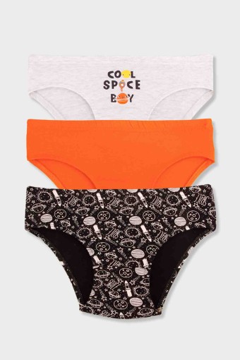 Domi - Domi Kids Erkek Çocuk Slip Külot 3'lü - Asorti