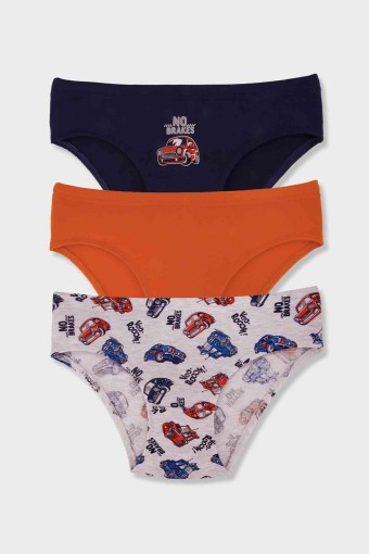 Domi - Domi Kids Erkek Çocuk Slip Külot 3'lü - Asorti