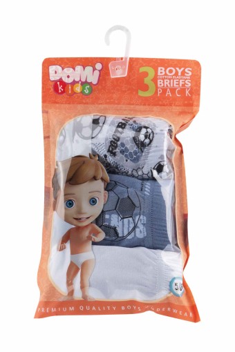 Domi - Domi Kids Erkek Çocuk Slip Külot 3'lü - Asorti (1)