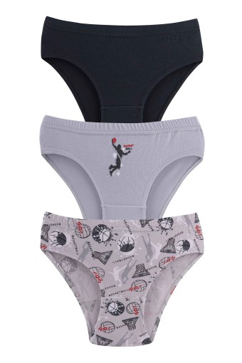 Domi - Domi Kids Erkek Çocuk Slip Külot 3'lü - Asorti