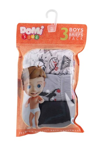 Domi - Domi Kids Erkek Çocuk Slip Külot 3'lü - Asorti (1)