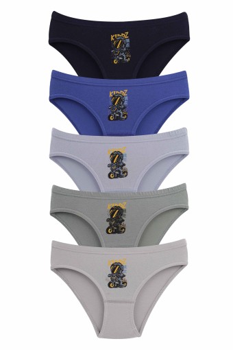 Domi - Domi Kids Erkek Çocuk Slip Külot Baskılı