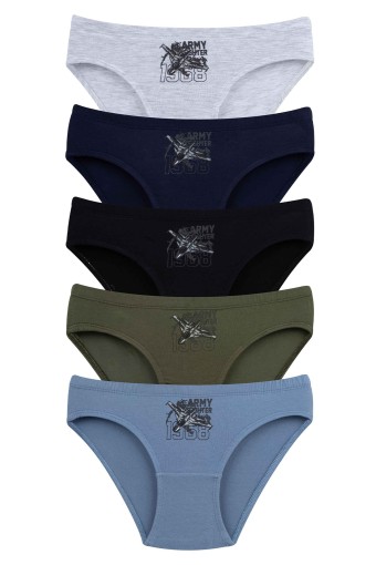 Domi - Domi Kids Erkek Çocuk Slip Külot Baskılı
