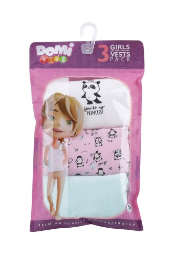 Domi - Domi Kids Kız Çocuk Atlet 3'lü - Asorti (1)