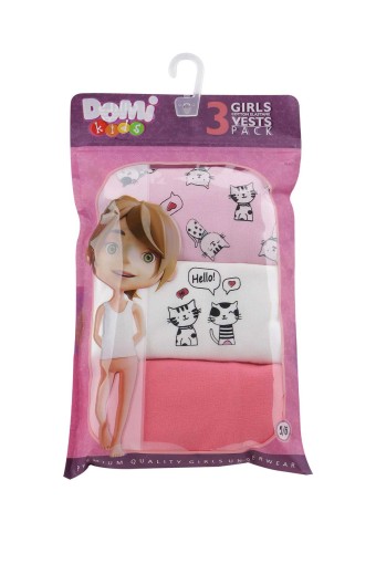 Domi - Domi Kids Kız Çocuk Atlet 3'lü - Asorti (1)