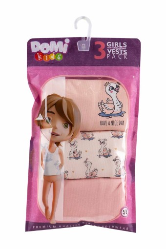 Domi - Domi Kids Kız Çocuk Atlet 3'lü - Asorti (1)