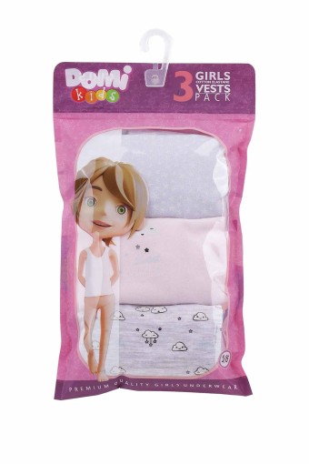 Domi - Domi Kids Kız Çocuk Atlet 3'lü - Asorti (1)
