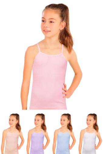 Domi - Domi Kids Kız Çocuk Atlet Ribana İp Askılı