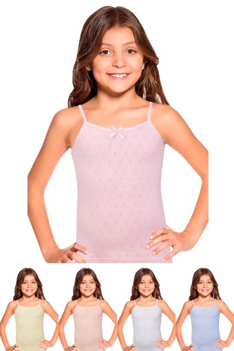 Domi - Domi Kids Kız Çocuk Atlet Transferli İp Askılı