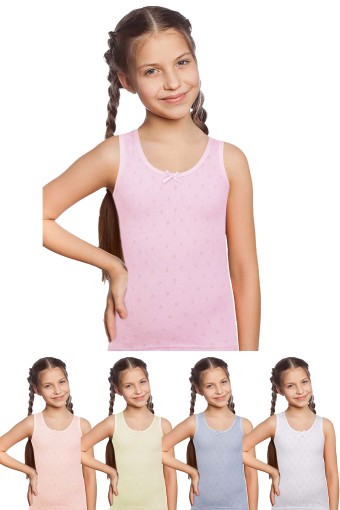 Domi - Domi Kids Kız Çocuk Atlet Transferli Kalın Askılı