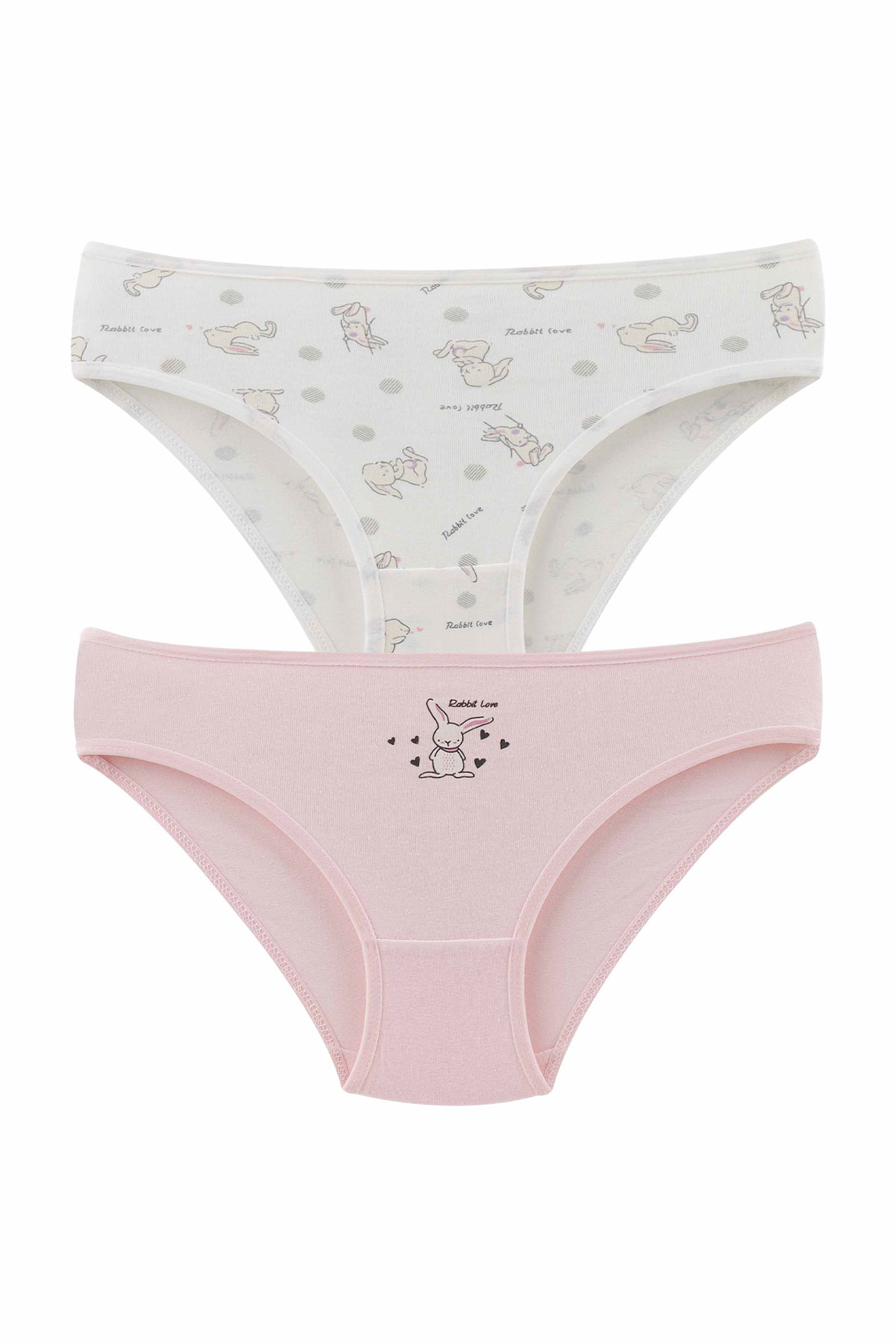 Domi Kids Kız Çocuk Bikini Külot 2'li - Asorti - Thumbnail