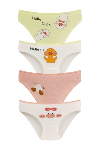 Domi - Domi Kids Kız Çocuk Bikini Külot Baskılı