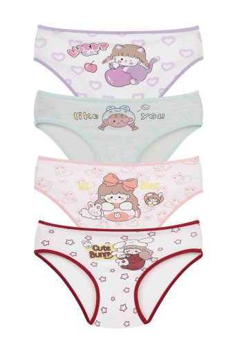 Domi - Domi Kids Kız Çocuk Bikini Külot Baskılı