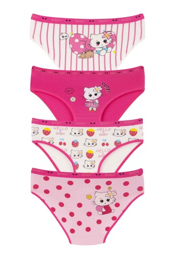Domi - Domi Kids Kız Çocuk Bikini Külot Baskılı