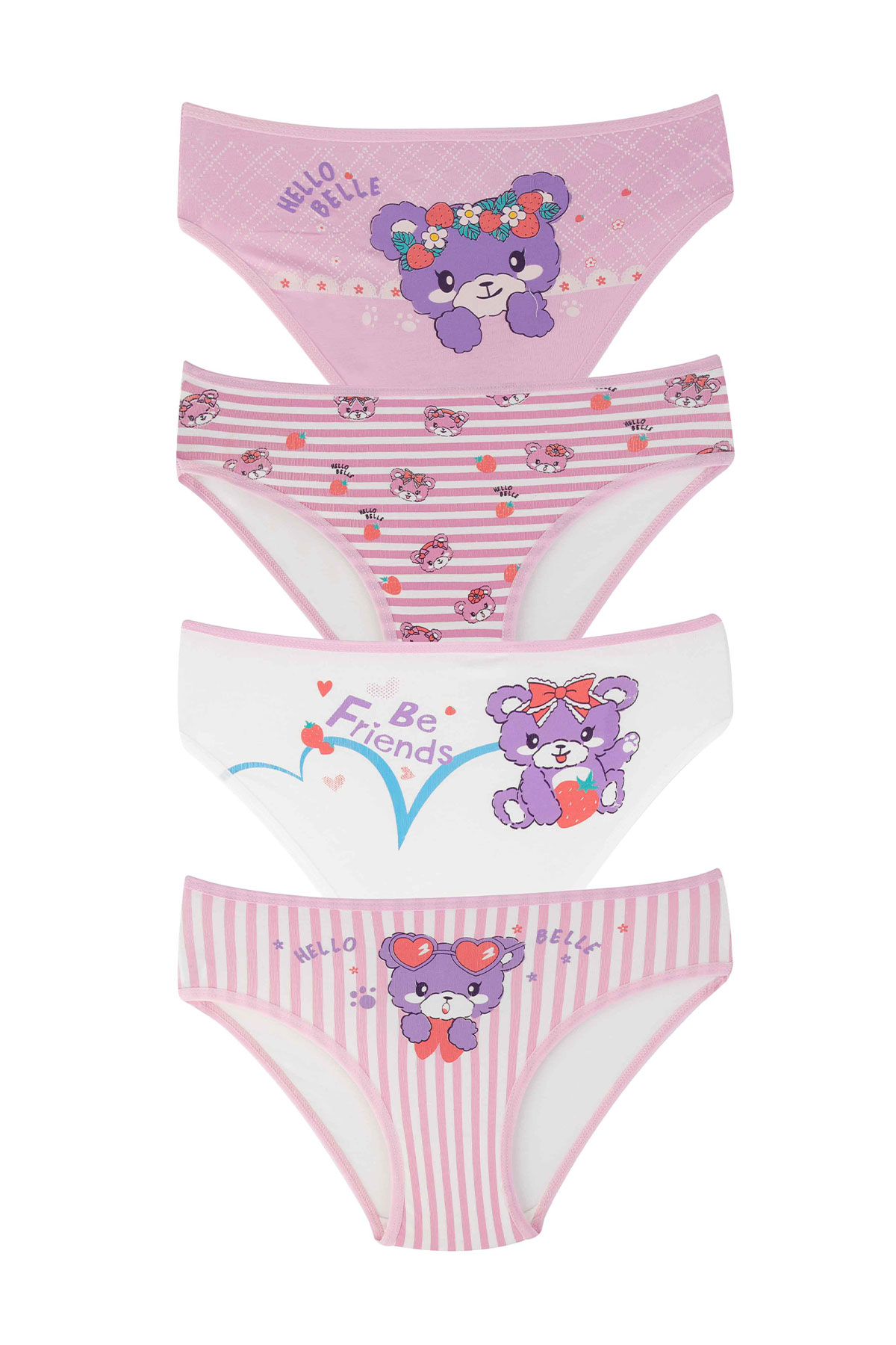 Domi Kids Kız Çocuk Bikini Külot Baskılı - Thumbnail