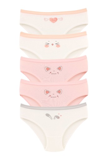 Domi - Domi Kids Kız Çocuk Bikini Külot Baskılı