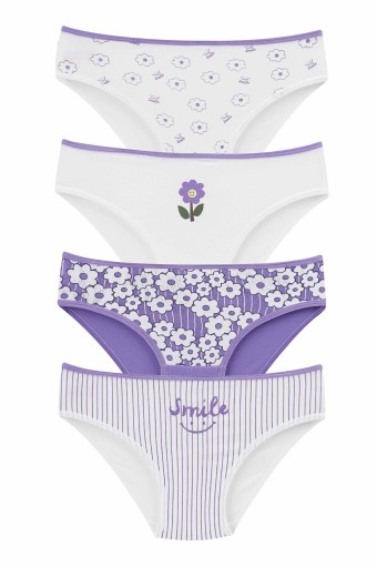 Domi - Domi Kids Kız Çocuk Bikini Külot Baskılı (1)