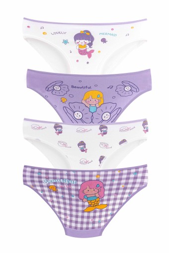 Domi - Domi Kids Kız Çocuk Bikini Külot Baskılı (1)