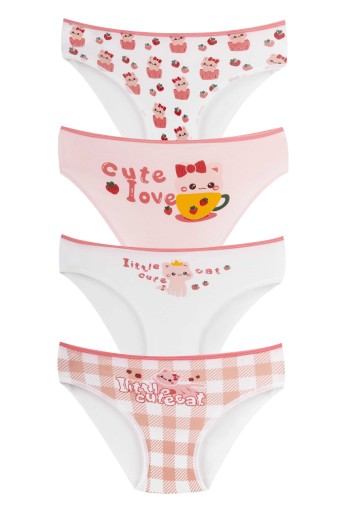 Domi - Domi Kids Kız Çocuk Bikini Külot Baskılı