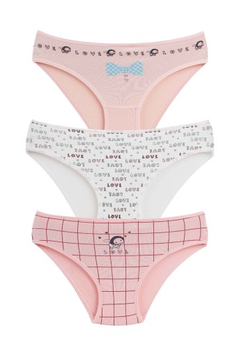 Domi - Domi Kids Kız Çocuk Bikini Külot Baskılı